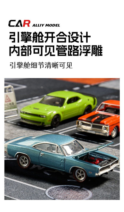 1:64 GT500 Supra Pontiac Carro Esportivo de Liga Modelo Miniatura de Metal Série Escala Veículos Modelo Brinquedo Presente para Crianças
