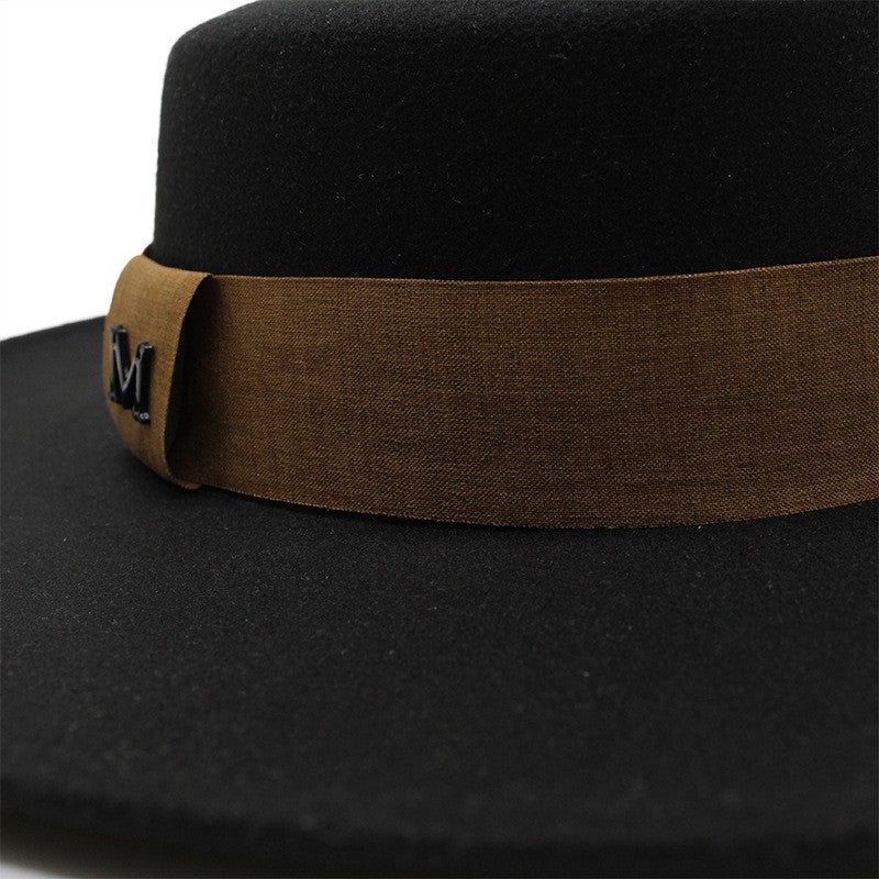 Fedora Hat Men Momen Solid 10CM Wide Brim Derby Top Hats Fashion Black Vintage Trilby Felt Hat