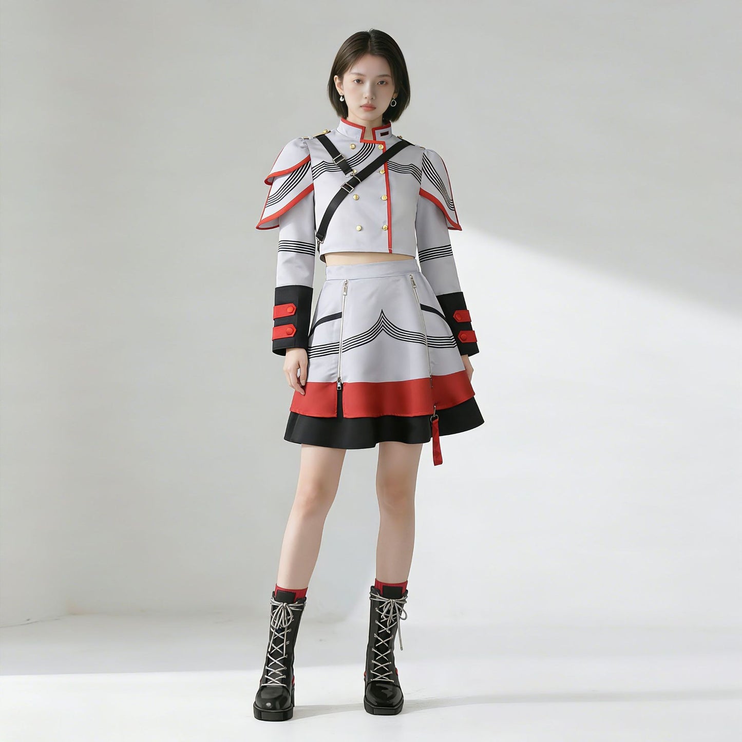 Anime Wholesale Kasane Teto Cosplay Costume Anime Vtuber Cosplay Dress Halloween Party Women Performance Suit for Kasane Teto