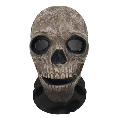 Halloween Ghost Face 3D Printed Mask Stretch Mesh Full Face Mask Skull Headdress Funny Party Halloween Horror Cosplay Props