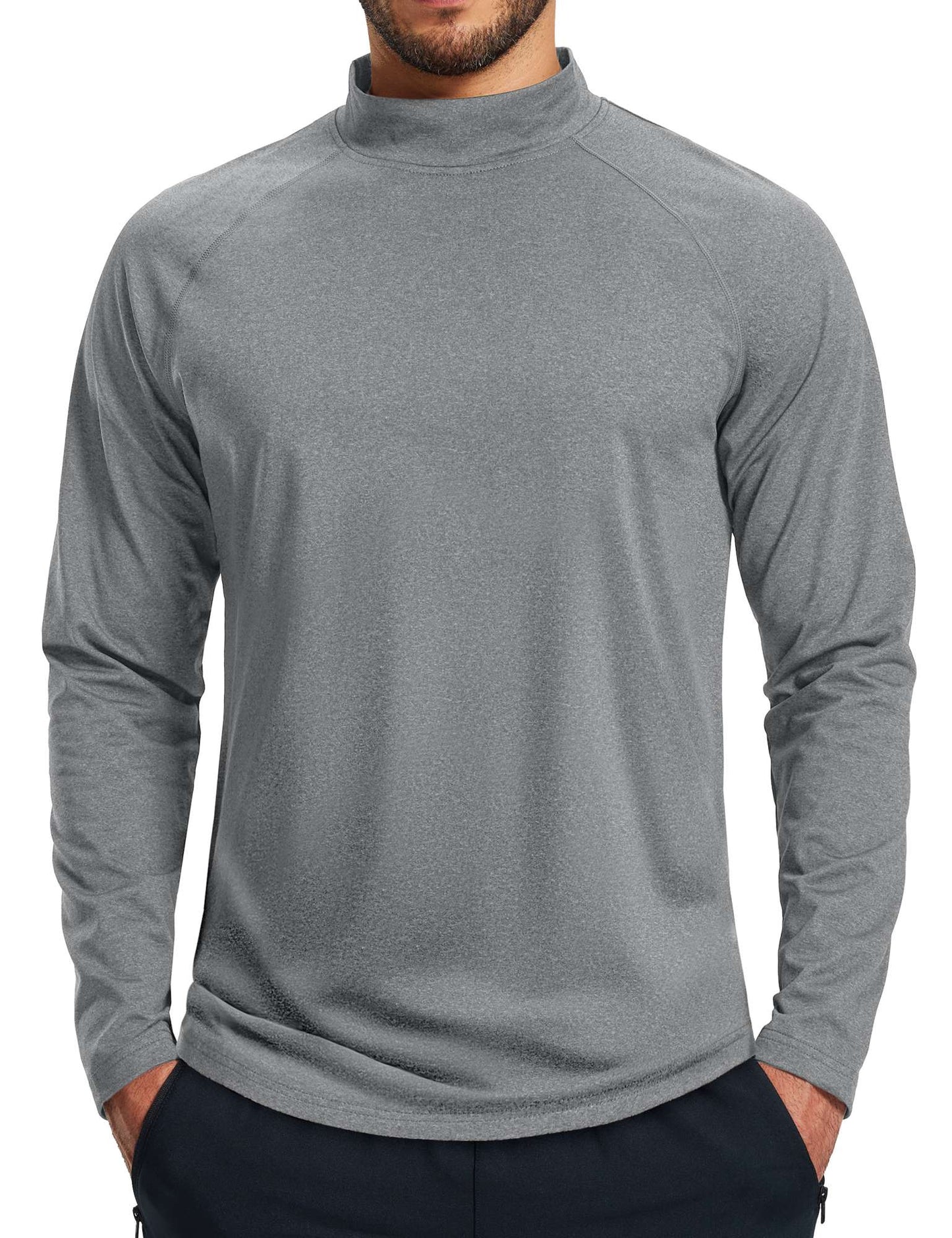 TACVASEN Men's Thermal Shirts Long Sleeve Micro-fleece Fleece Lined Base Layer Undershirts Athletic Warm Winter Workout Top