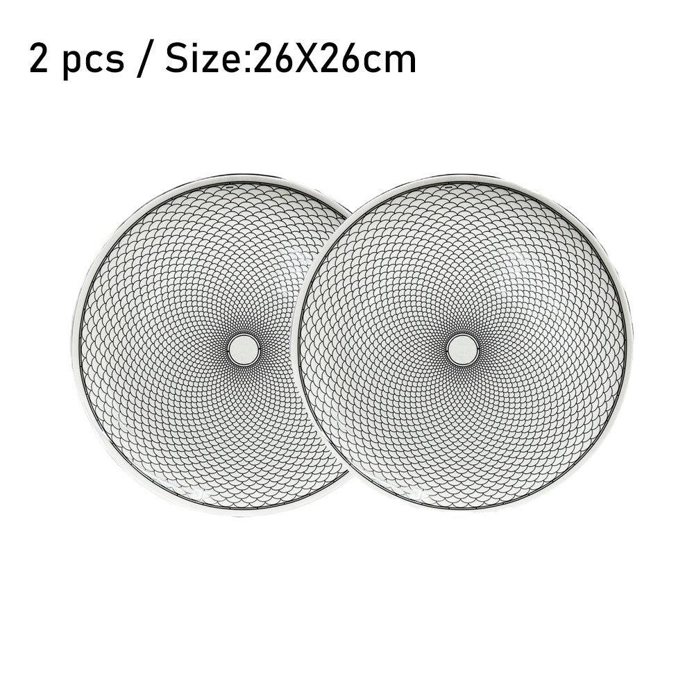 Conjunto de Mesa Elegante em Porcelana Fina Europeia Louça Ocidental Prato de Bife Prato Raso Prato de Dim Sum Faca Garfo Doméstico Prato de Bife