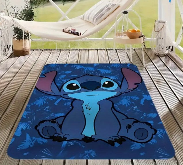Stitch Large-area Pad Washable Polyester Cartoon Pad Suitable for Living Rooms and Bedrooms Perfect for Anime Home Decoration