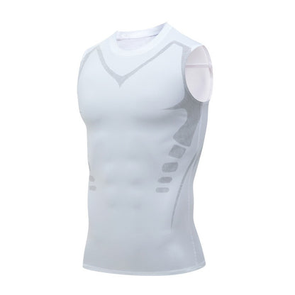 Compression Tank Top Men Gym Shirt Sleeveless Quick Dry Printing Sportswear Male Fitness Bodybuilding Vest Workout Muscle Top