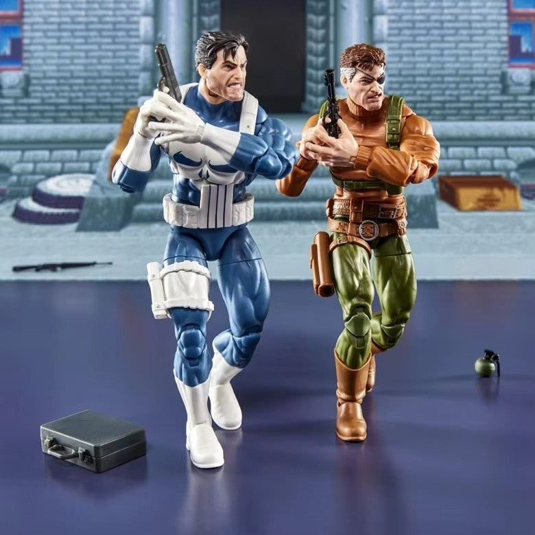 Original Marvel Legend Ml 1/12 Capcom Arcade Punisher Nick Fury Boneco Articulado Enfeite de Mesa Brinquedo Colecionável Presente de Natal