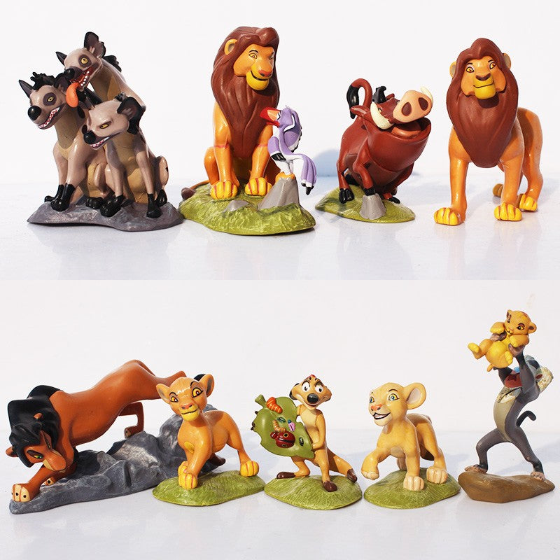 Disney 9 pçs/conjunto 4.5-8.5CM O Rei Leão Simba Nala Timão Boneco de Ação Modelo de Figuras de Anime Presente de Natal para as crianças