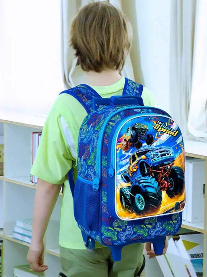 Kids Suitcase for Boys, Car Rolling Luggage with Wheels?Travel Carry on for Children Toddler Elementary