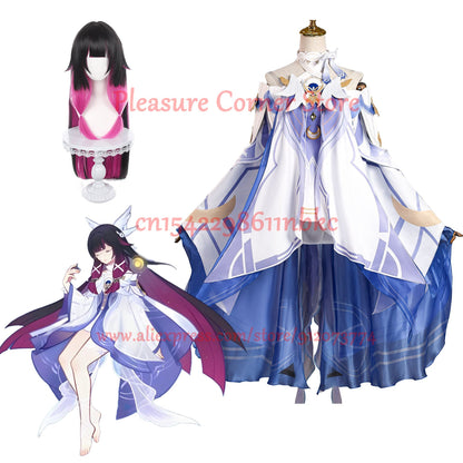 In Stock Game Genshin Impact New Arrival Damselette Columbina Cosplay Costume Full Set Uniform Outfits Columbina Cosplay