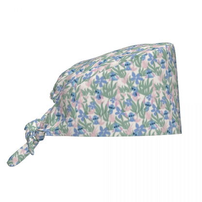 Custom Retro Cartoon Cleaning Working Cap Comfortable  Stitch Ohana Scrub Cap Surgicals Hat Nurse Scrubs Hat For Dentist