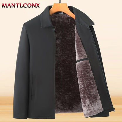 Thick Fleece Jacket Men Windproof Men's Winter Coat Blazer Autumn Winter Warm Men's Jacket Windbreak Casual Business Coat L-3XL