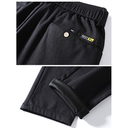 Calças Masculinas de Negócios Sociais Casual Caqui Verde-claro Perna Reta Clássica Slim Fit Venda Quente Fina Masculina