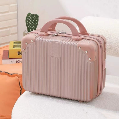 Hot Cosmetic Box 14 inch Mini Travel Suitcase Cosmetic Box Hand Luggage Organizer Makeup Case Small Password Box Boarding Case
