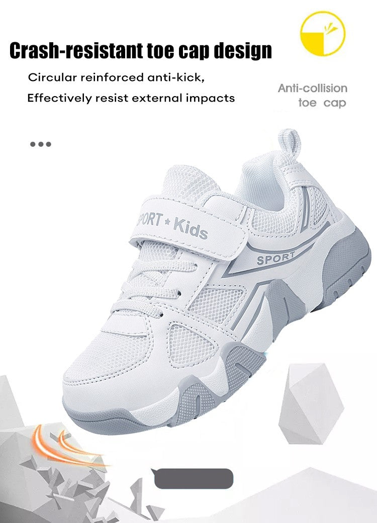 White Breathable Children Walking Shoes Summer Mesh Casual Sneaker for Kids Boys Outdoor Sport Tennis  Anti-Slip