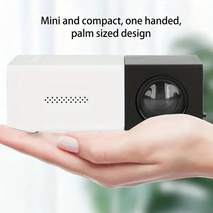 Supports HDMI, USB connection and uses high-definition projector YG300 home theater grade non occupying projector