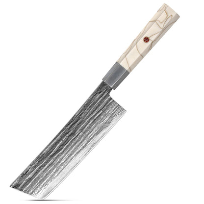 Cutting Tool Chef Santoku Utility Knife white mesh resin HD 67-Layer Damascus Steel Japanese Kiritsuke knife set for kitchen ues