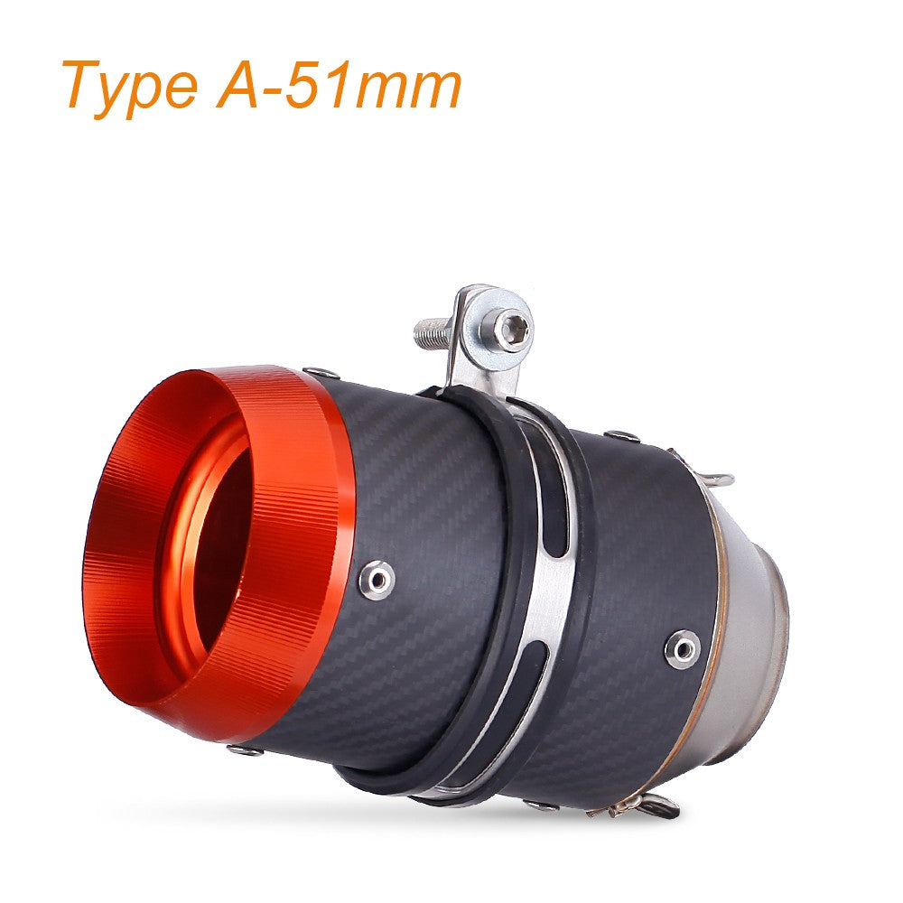 Universal Motorcycle Exhaust CNC Carbon Fiber Escape Muffler For Kawasaki Z900 FZ6 RC390 S1000XR
