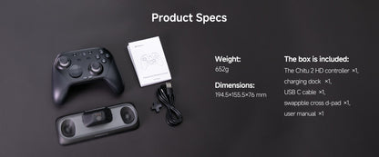 MOBAPAD CHITU 2 Matte Version Pro 2 HD Bluetooth Controller with Charging Dock For Nintendo Switch 1/2 PC Android iOS Gamepad