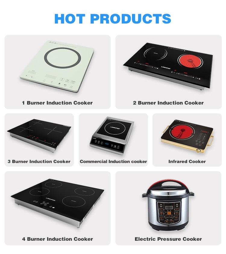 Factory 2025 New kitchen electric hob with Invisible Control Area double induction cooker ceramic plate 4400W induction cooker