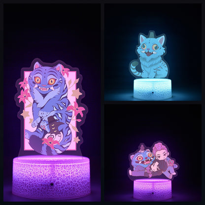 KPop K-POP Demon Hunters Kawaii Zoe Rumi Mira Saja Boys Superstar Monochrome Light Remote Control 16 Color Light Night Light