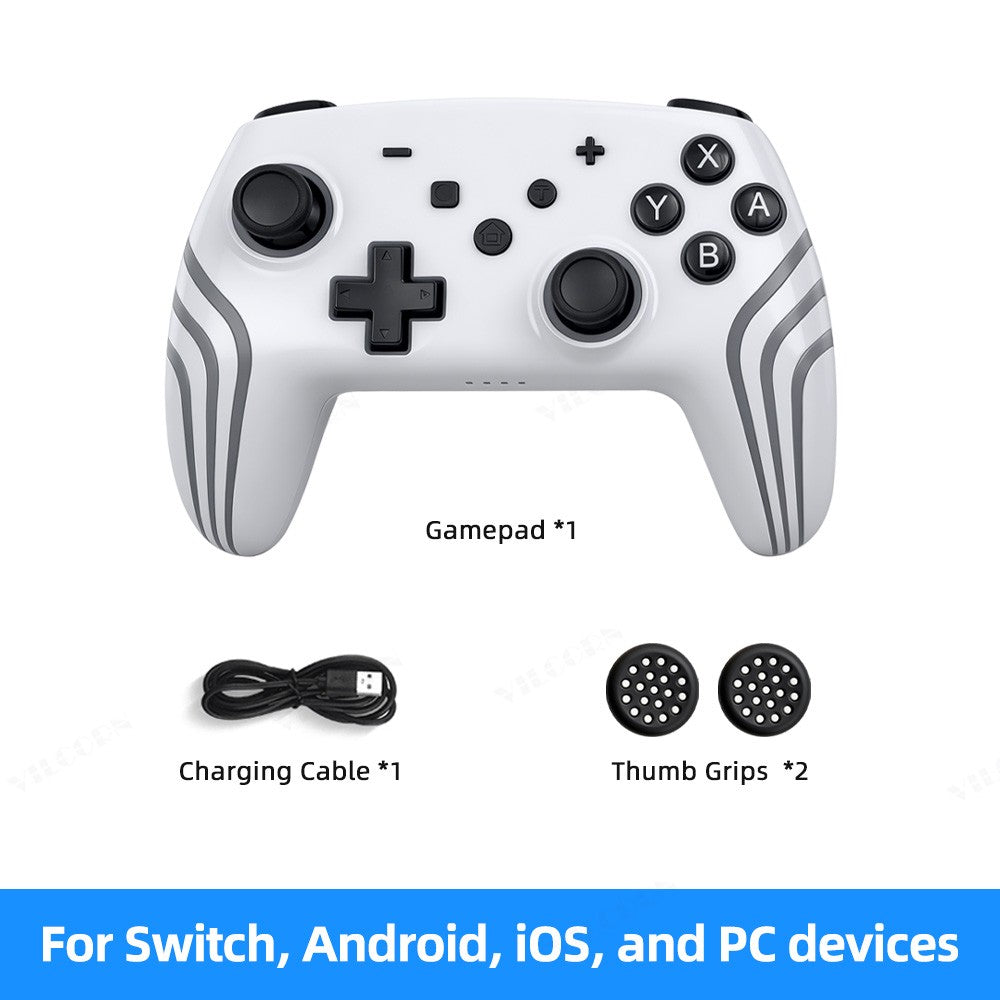 Wireless Gamepad For Switch 2 Pro Controller with Thumbstick Caps RGB Light 6-Axis Gyro Motion Sensing Vibration Joystick for PC