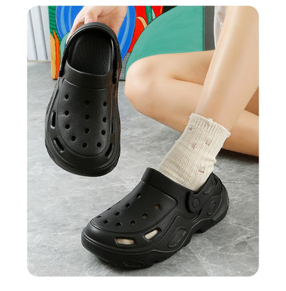 New Clogs Shoes For Women Men Platform High-heeled Outdoor EVA Non-slip Waterproof Sandals Comfortable Soft Heightening Shoes