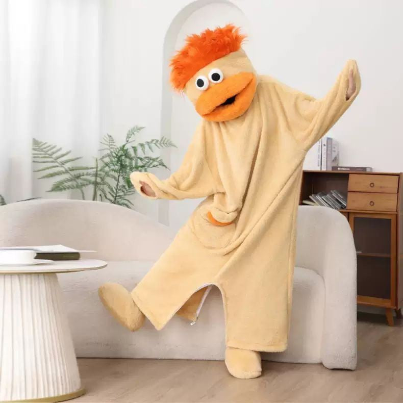 Generic Big Mouth Monster Onesie Pajamas Winter Thick Coral Fleece Ugly Cute Funny Warm Loungewear For Adults Cosplay Jumpsuit