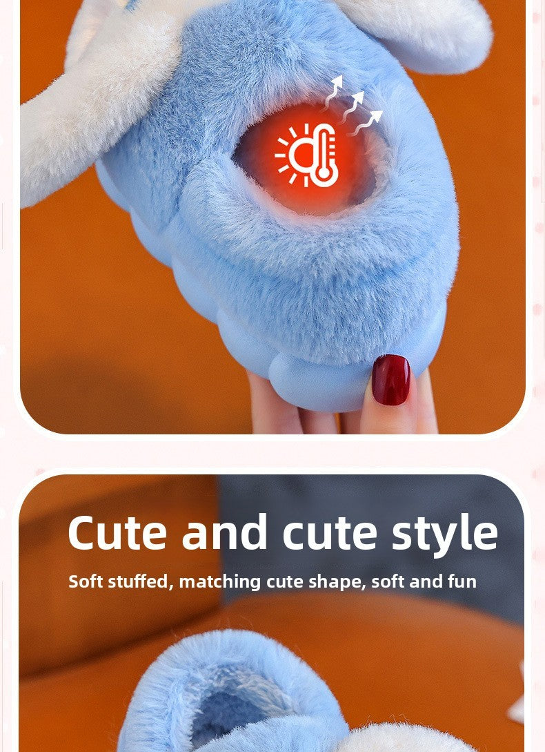 2025 New Winter Warm Cute Cartoon Indoor Mule Soft Non-slip Fluffy Slippers For Kids Teen Boys Girls Children Home Cotton Shoes