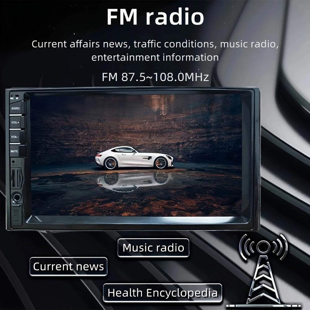 MTIJIEY 2 din Rádio Automotivo 7" HD Tela Touch Autorádio Player Multimídia Universal Carro Estéreo MP5 BT TF FM Câmera