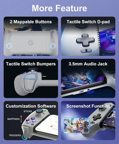 GameSir G8 Galileo Gamepad for Android iPhone 17/16 Phone Mobile Controller Hall Effect Sticks Analog Triggers Big Hands Design