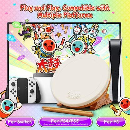 IINE Taiko Drum Controller Pro max Compatible With Nintendo Switch/PS4/PS5/PC
