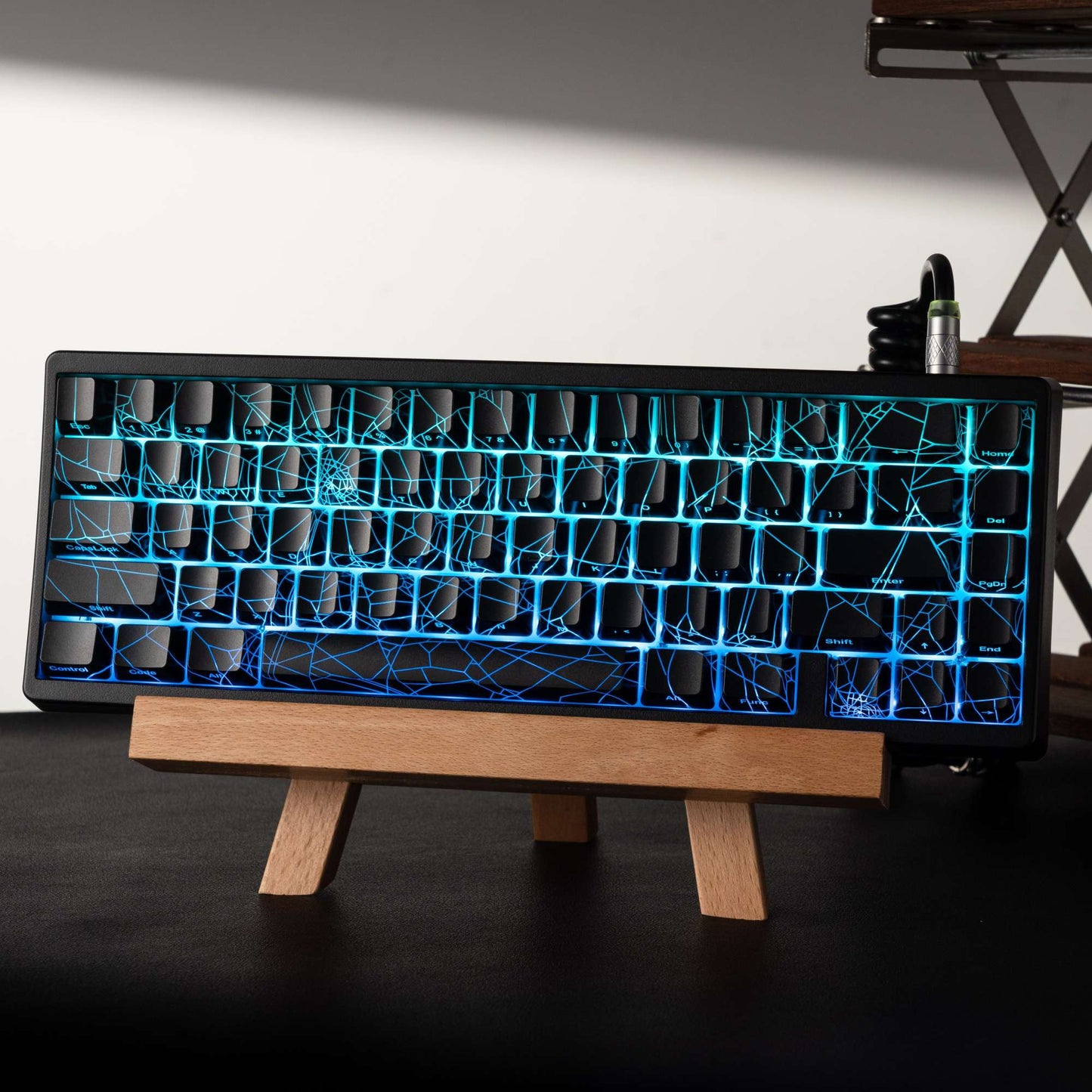 Teclado Mecânico XVX M67 JadeStone com Teclas IMD-Tech Hot Swappable Design Gasket Teclado com Retroiluminação RGB Personalizada Tri-Modo