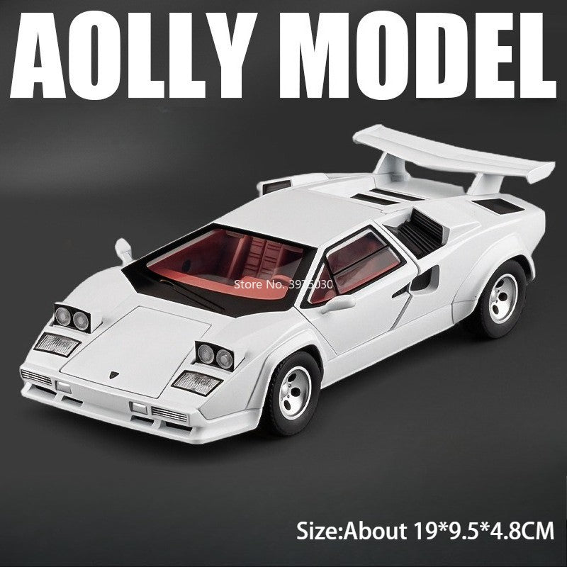 1:24 Lambor Countach LP500S Models Cars Toy Alloy Diecast Doors Opened Supercar with Pull Back Miniature Vehicle Kids Best Gifts