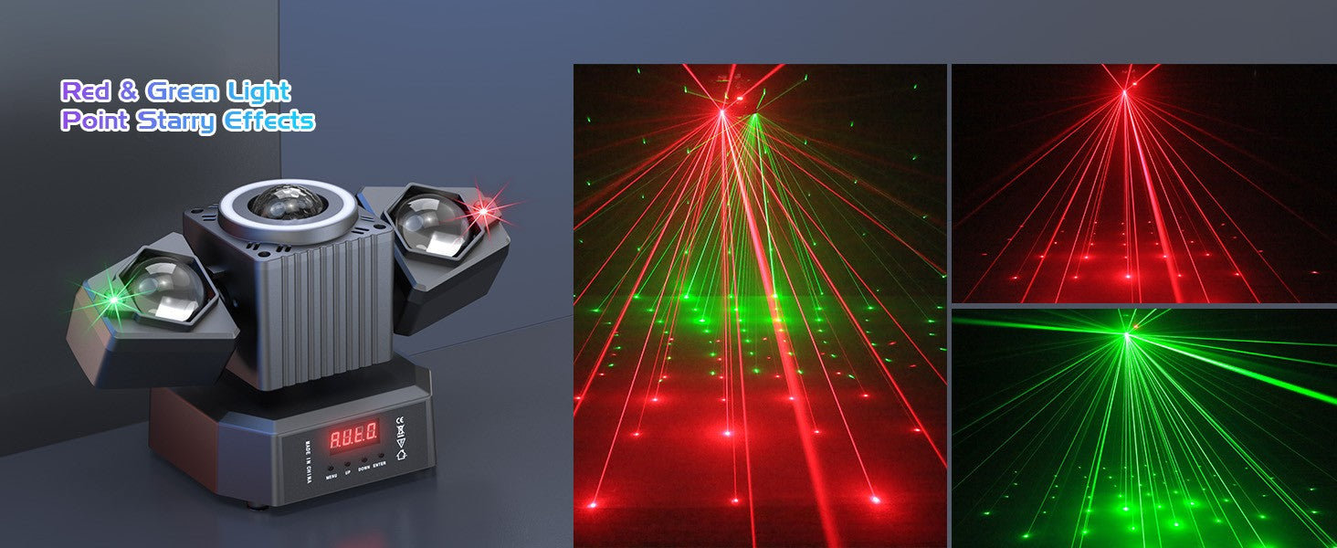 Datewink 65W Two-armed Moving Head Lights RGBW LED Stage Lighting Effect Projector DMX Remote Control For DJ Disco Wedding Party