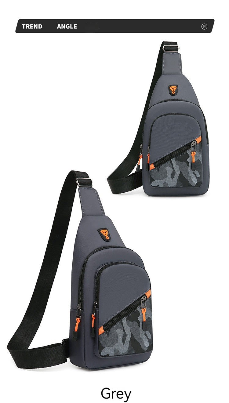 Rilibegan Nylon Men's Chest Bag 2023 New Portable Casual Shoulder Bag Trendy and Unique Design Crossbody Bag