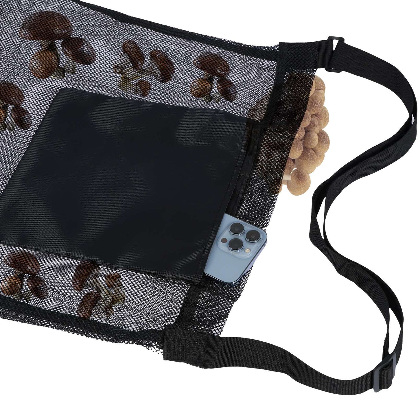 1/2Pcs Multipurpose Storage Bag Mesh Mushroom Foraging Bag With Adjustable Shoulder Strap Large Capacity Outdoor Shopping Pouch