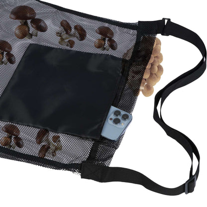 1/2Pcs Multipurpose Storage Bag Mesh Mushroom Foraging Bag With Adjustable Shoulder Strap Large Capacity Outdoor Shopping Pouch