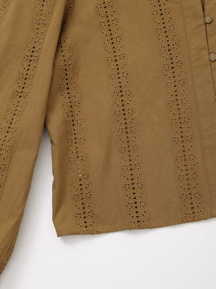 Embroidery Blouses For Lady Y2K Tops Harajuku Fashion Vintage Blouse Elegant Women's Luxury Blouses Long Sleeve Shirt