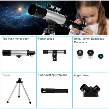 Telescópio Astronômico Profissional de Alta Definição F36050 É O Melhor Presente para Crianças Verem a Lua e as Estrelas