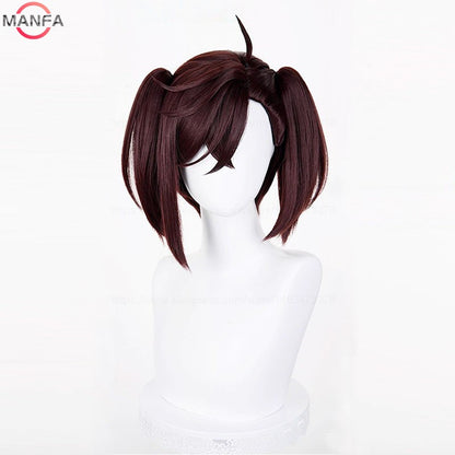 Momo Ayase Ekalun  Cosplay Wig Anime Dandadan Cosplay Short Brown Heat Resistant  Hair Anime Cosplay Wigs + Wig Cap