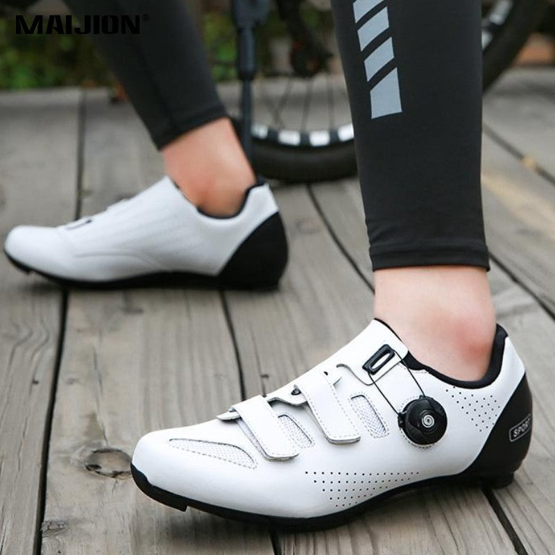 Women Road Cycling Shoes Wear-resistant Bicycle Shoes with Locking Plate Men's Non-slip Outdoor Cycling Sneakers