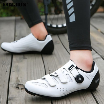Women Road Cycling Shoes Wear-resistant Bicycle Shoes with Locking Plate Men's Non-slip Outdoor Cycling Sneakers