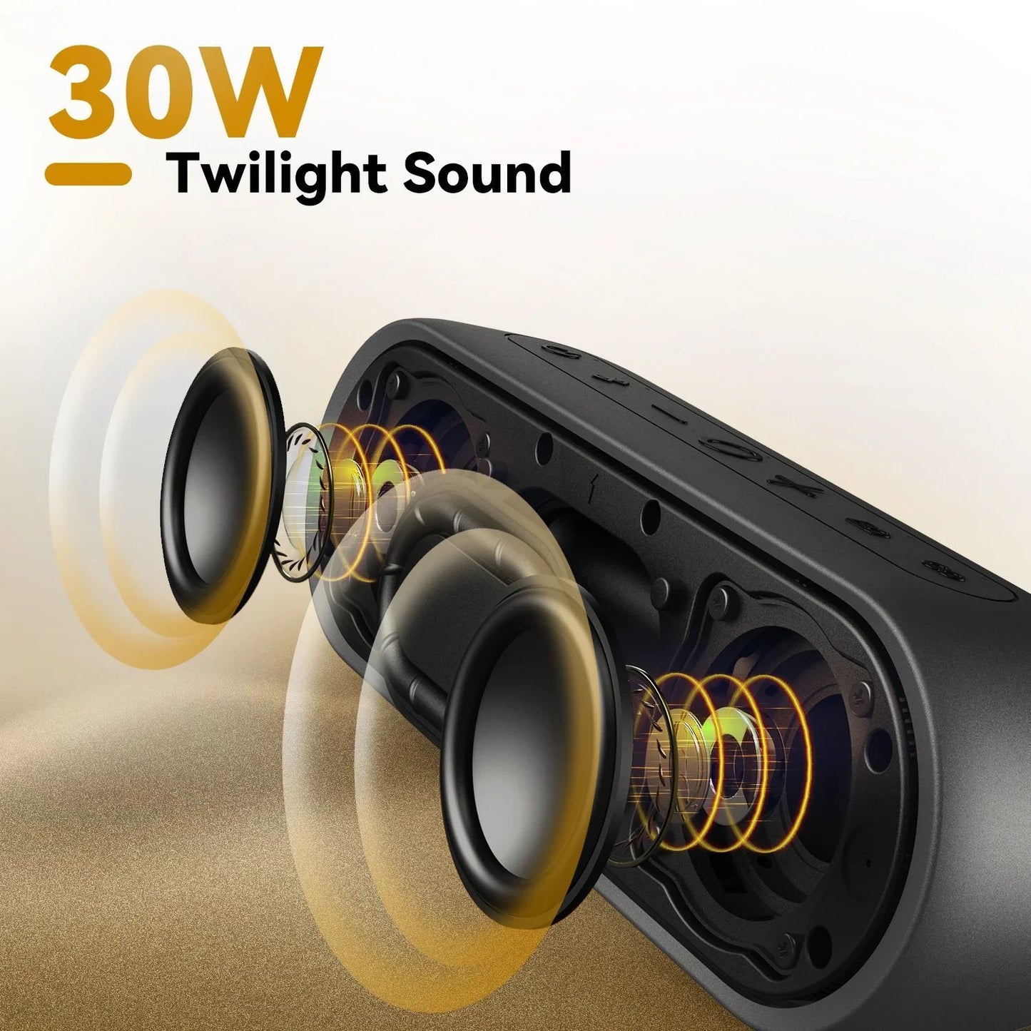 Caixa de Som Portátil Bluetooth TRIBIT XSound Plus 2, 30W de Potência, à Prova d'Água IPX7, Sem Fio, 24 horas de Reprodução Para Acampamento, Caminhada