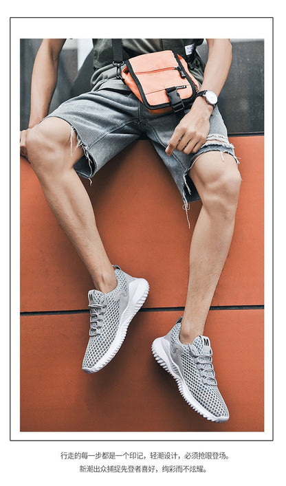2025 Summer Men's Loafers Walking Mesh Breathable Summer Comfortable Casual Shoes Sneakers Zapatillas Hombre Men Running shoes
