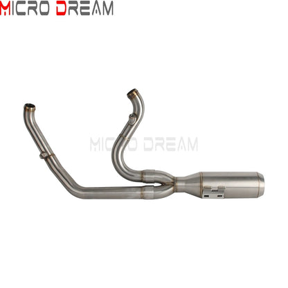 2 into 1 Motorcycle Engine System Pipe Slip on Exhaust Mufflers For Harley Street Glide ST FLHXST EFI FLHX Special FLHXS 2017-25