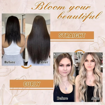 Aplique de Cabelo Humano Loiro com Grampo, Extensões de Cabelo com Grampo, 8 Peças, Trama Dupla, Pontas de Cabelo Humano #613