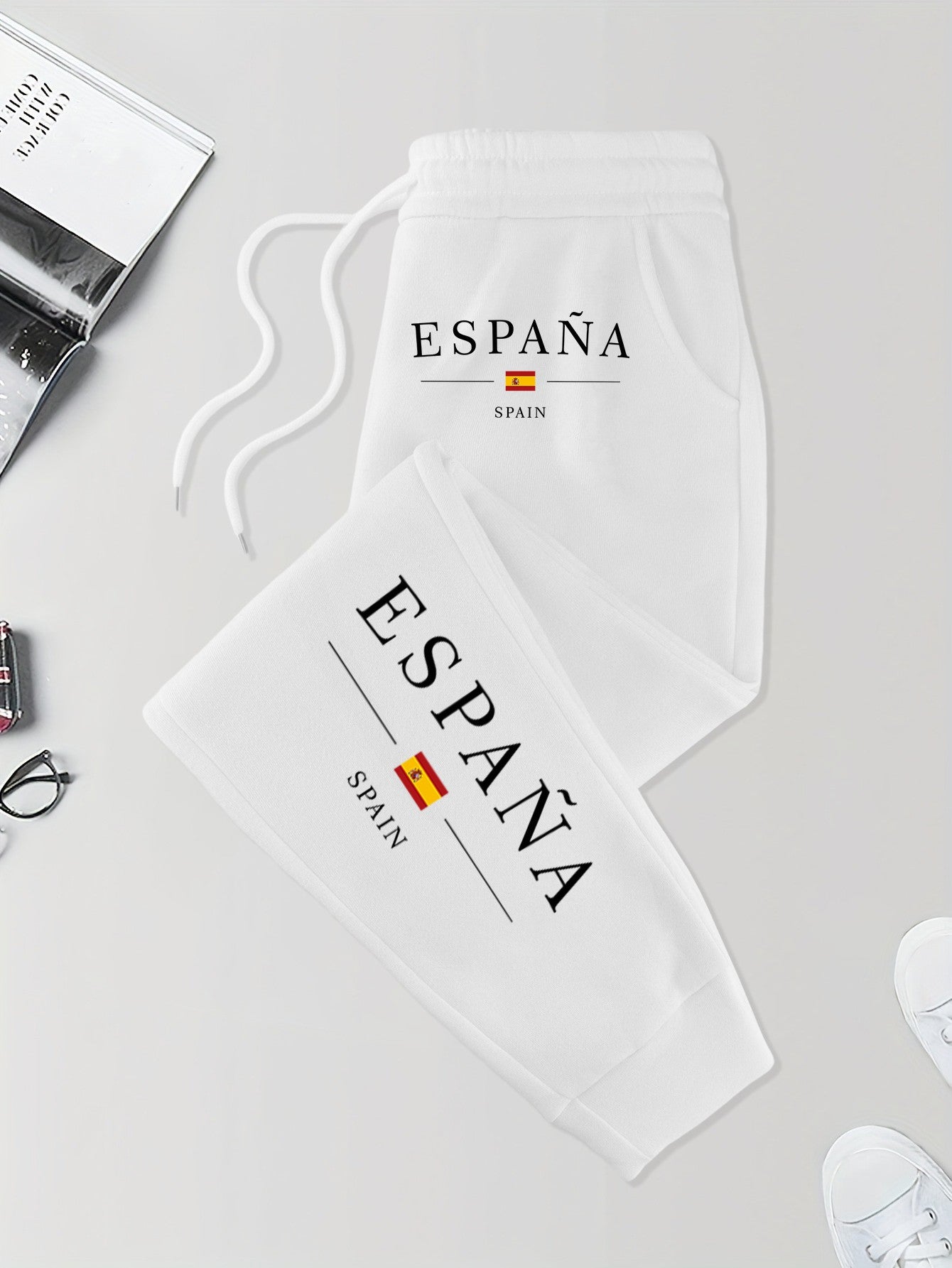 España Spain Flag Pattern Soft Pants Male Elastic Waist Versatile Long Pant 10 Colors Autumn Sweatpants Joggers Fashion Britches