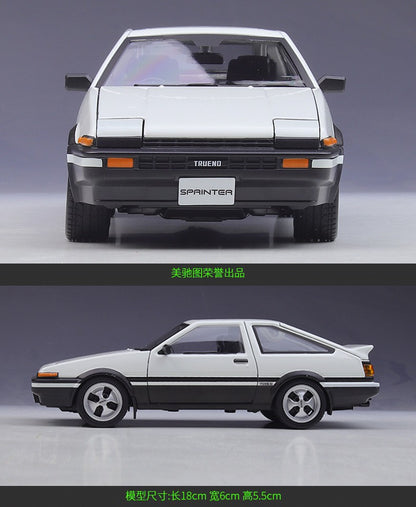 Maisto 1:24 Toyota Sprinter Trueno Ae86 Ae 86 Modelo de Carro de Liga de Simulação Peça de Exibição de Brinquedo Acabado Estático para Presente