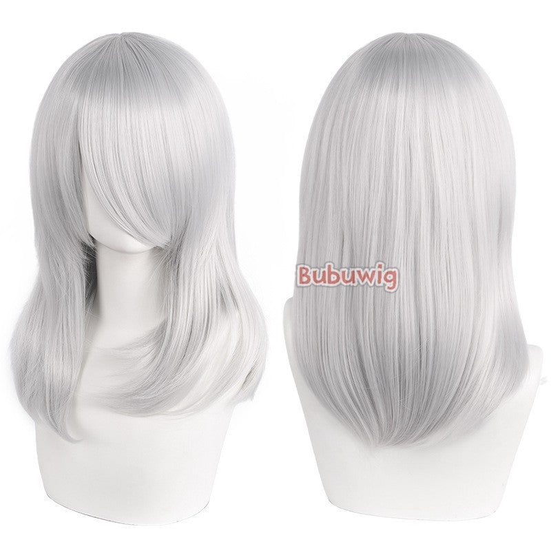 Bubuwig Synthetic Hair 30 Colors 40cm Long Straight Anime Fashion Lolita Cosplay Wigs Pure Color Blue Blonde Wig Heat Resistant