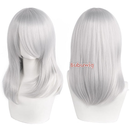 Bubuwig Synthetic Hair 30 Colors 40cm Long Straight Anime Fashion Lolita Cosplay Wigs Pure Color Blue Blonde Wig Heat Resistant