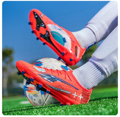 Soccer Shoes Men's Football Field Boots Grass Training Society Sports Soccer Cleats Without ShoeLaces Crampons De Football